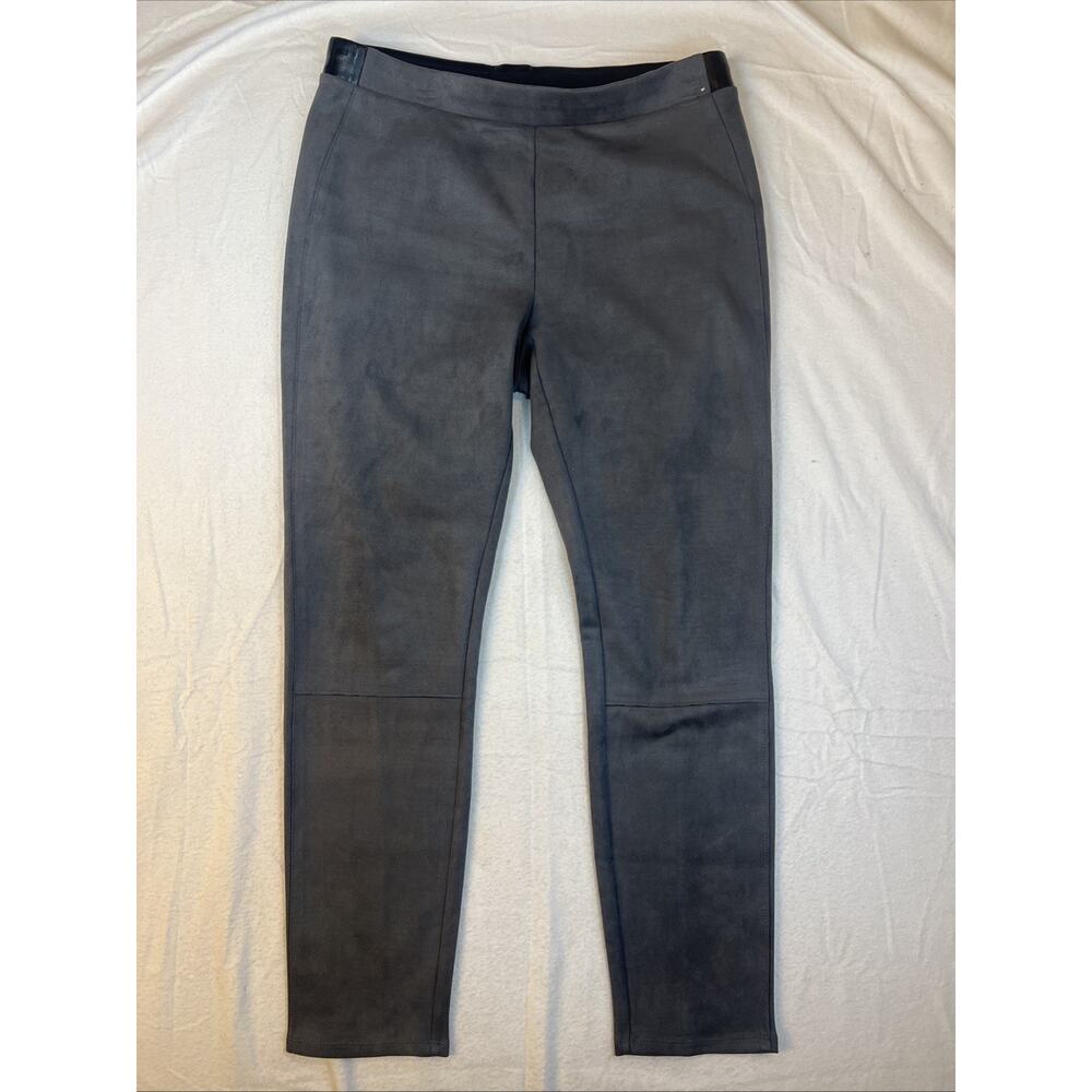 White House Black Market The Legging Size 10 Gray Sueded Pull On Dress Pants